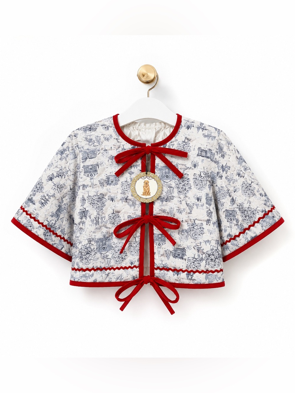 Edgehill Collection x Darby Fallon Clark Little Girls Christmas Poncho One Size